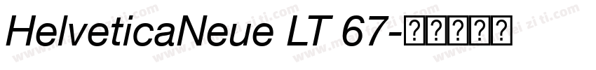 HelveticaNeue LT 67字体转换
